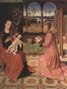 Dieric Bouts Saint Luke Drawing the Virgin and Child oil on canvas